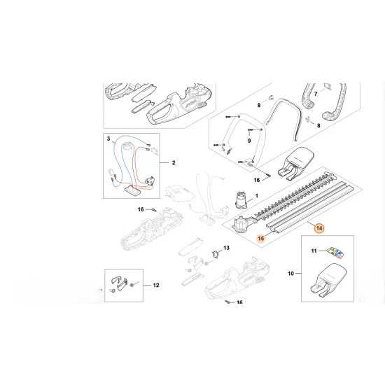 STIHL  Przekładnia z urządzeniem tnącym HA08 640 7401
